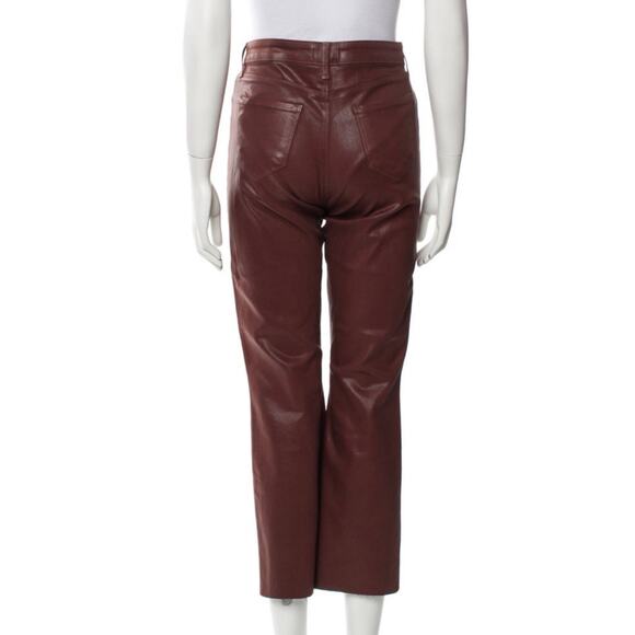 L’Agence Kendra High Rise Cropped Flare Jeans Dark Cinnamon Brown 27 - Picture 6 of 10